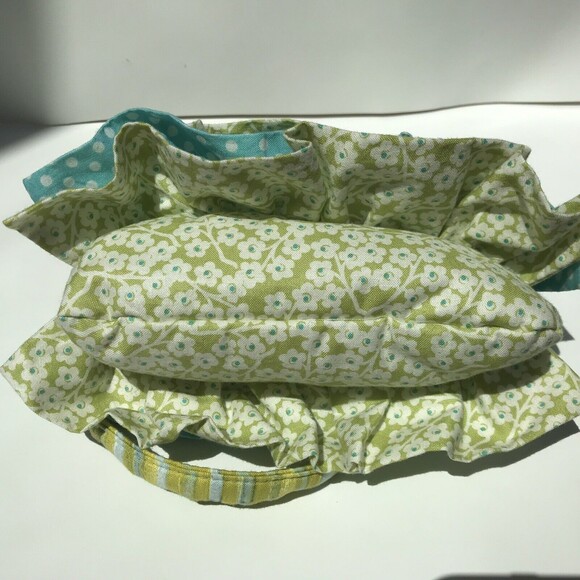 Sassy Pet Saks by Douglas - Ruffled Blue/Green Owl Purse & Notepad - Picture 5 of 11